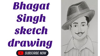 Bhagat Singh Sketch Drawing [upl. by Moir]