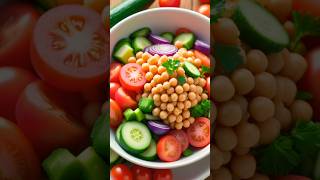 How to Make Fresh and Healthy Chickpea Salad  Easy Vegan Recipe shorts food [upl. by Roer]