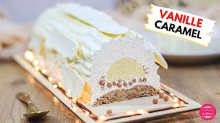 Recette de bûche de Noël vanille caramel et noix de pécan [upl. by Eniger]