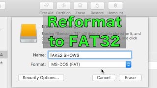 Reformat exFAT to FAT32 Mac [upl. by Arivle]