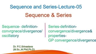 Sequence and series  convergence of sequence and series  sequence and series engineering math [upl. by Aneekas64]