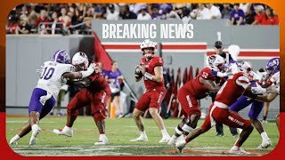 NC State QB Grayson McCall leaves on cart after frightening hit [upl. by Ahtanoj]