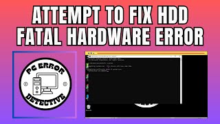 How to Attempt to Fix HDD Fatal Hardware Error [upl. by Ennahgem645]