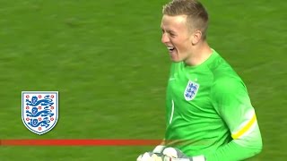 England U21 GK Jordan Pickford assist v Kazakhstan 2015  From The Archive [upl. by Meggs]