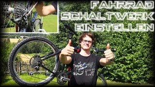 Fahrrad Schaltwerk einstellen  Shimano Deore XT [upl. by Luapnaes221]