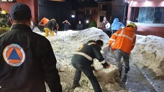 TEMPESTADE DE GRANIZO DEIXA BLOCOS DE GELO GIGANTE NAS RUAS DO MÉXICO [upl. by Enidan4]