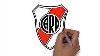 HOW TO DRAW RIVER PLATE LOGO [upl. by Malsi]