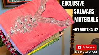 LATEST SALWAR MATERIALS  NEIDHALCOM  WhatsApp 917401184012 NOV 02 3176 🌺🌺🌺 [upl. by Rafa]