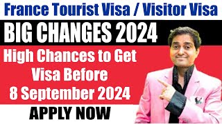 France Tourist Visa  Visitor Visa Big Changes 2024  High Charges to Get Visa Before 8 Sep 2024 [upl. by Gosnell]