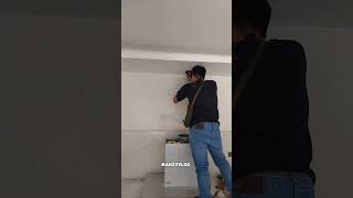 Range hood installation man2xvlog automobile electricain electricalengineering bluecollar [upl. by Haidadej]