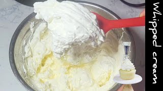 how to make a perfect whipped cream  easy tip amp technique  whipped cream for frosting and decor [upl. by Morena983]