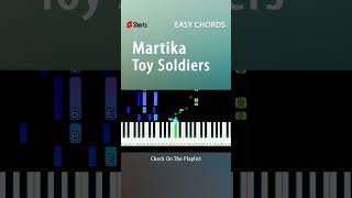 Martika  Toy Soldiers  EASY Piano CHORDS TUTORIAL by Piano Fun Play YouTubeShorts shorts [upl. by Diao]