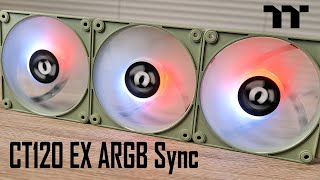 Thermaltake CT120 EX ARGB Sync FAN Matcha Green Unboxing  ASMR Silent [upl. by Mogerly]