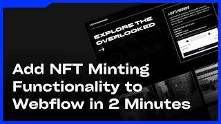 How to Add NFT Minting to Webflow Website in Less than 2 Minutes [upl. by Esinwahs]