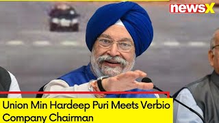 Union Min Hardeep Puri Meets Verbio Company Chairman  To Set Up Biogas Plant  NewsX [upl. by Ahcarb]