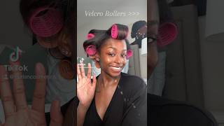 Velcro roller results on silk press curlsncosmetics [upl. by Alarick]