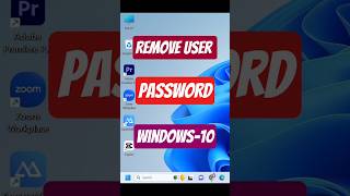 How to remove user password windows 10  Reset Windows 10 User Password shorts [upl. by Neggem]