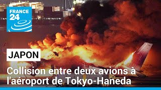 Japon  une collision entre deux avions à laéroport de TokyoHaneda fait cinq morts • FRANCE 24 [upl. by Tressa]