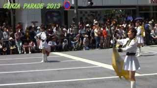 東海大学吹奏楽研究会銀座柳まつり2013 GOLDEN PARADE GINZA WILLOW FESTIVAL2013 [upl. by Stig]