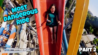 😱Most Tallest Ride me Jake Galti Kar di 😭Bindass Kavya Family Trip to water Park WetnJoy Pt 2 [upl. by Anailil]