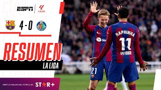 ¡SHOW Y PALIZA CULÉ ANTE EL GETA PARA ACERCARSE AL MADRID  Barcelona 40 Getafe  RESUMEN [upl. by Norina16]