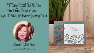 How To Create an Easy Greeting Card with the Thoughtful Wishes Bundle [upl. by Raycher]