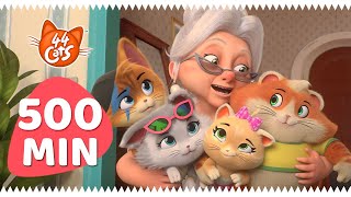 44 Cats  500 MINUTES with the Buffycats and Granny Pina  Discover all the funniest moments 👍😺 [upl. by Ashti]