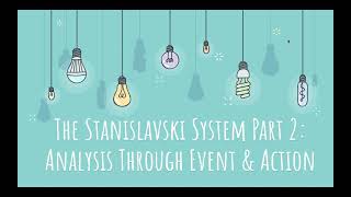 The Stanislavski System Part 2 Analysis Through Event amp Action [upl. by Reltuc766]