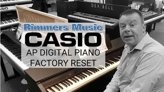 How To Casio AP Piano Factory Reset  Rimmers Music [upl. by Altaf575]