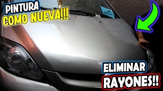 😥COMO ELIMINAR RAYONES😫EN LA PINTURA DE MI COFRE🚘 USANDO SOLO POLISH 😱MUY FÁCIL DE HACER\u00100 REAL✅ [upl. by Herb]