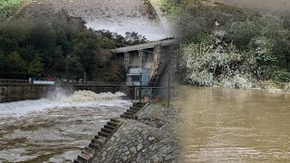 Dam gate opening emergency alarm  Beautiful dam water release in Brno Dam water release Czechia [upl. by Leopold]