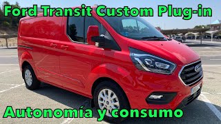 ¡PRIMERA FURGONETA HÍBRIDA ENCHUFABLE Ford Transit Custom Plugin PRUEBA autonomía y consumo MOTORK [upl. by Ken]