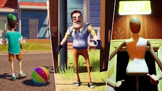 All Hello Neighbor Cutscenes in Old Style [upl. by Adnolahs]