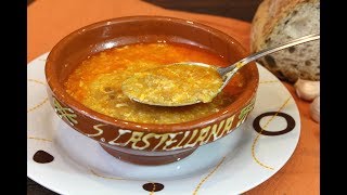 Sopa de ajo o sopa castellana con Thermomix [upl. by Gitlow]