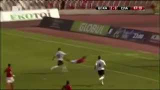 Spas Delev goal  CSKA Sofia  Slavia 21 21042013 [upl. by Seabury]