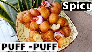 How to Make SPICY NIGERIAN PUFFPUFF Ghana Bofrot [upl. by Ynatirb]