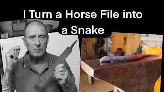 BLACKSMITHING  Forging a Decorative Snake from a File [upl. by Gentille]