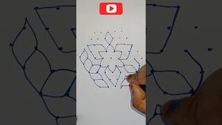 Simple rangoli designs  with 9x5 dots rangoli  dotsmuggulu simple kolam beautyrangoli shorts [upl. by Bradski]