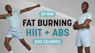 30 MIN FAT BURNING HIIT  ABS WORKOUT  Burn 500 Calories  High Intensity  No equipment  Sweaty [upl. by Miahc462]