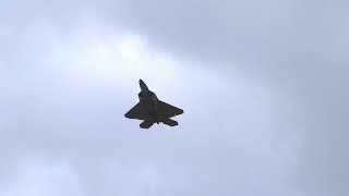 F22 Performs Demo at Beale Air and Space Expo [upl. by Anthe673]