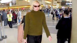 Gwendoline Christie Of Game Of Thrones Towers Over EVERYONE At LAX [upl. by Nolrak]