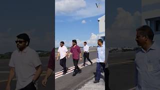 Megastar Chiranjeevi amp King Nagarjuna at Hyderabad Airport [upl. by Werdma]