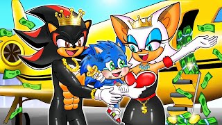 BABY SONIC Adopted by Rich SHADOW Family  Sad Story But Happy Ending  Sonic the Hedgehog 2 [upl. by Bastien]