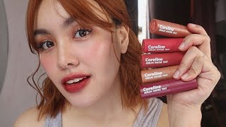 NEWLY RELEASED Careline WATER TINT Lip Swatches amp Review  Miss Bea [upl. by Amahcen]