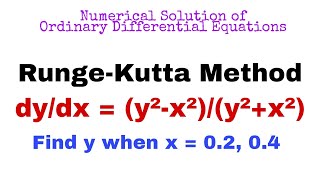 37 RungeKutta Method  Problem2  Complete Concept [upl. by Strait]