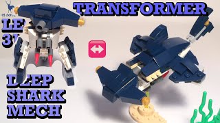 LEGO CREATOR 3in1 31088 R194’s MOC  Alternate Transformer Dark Shark Mech DeepSeaCreatureeldorado [upl. by Xerxes]