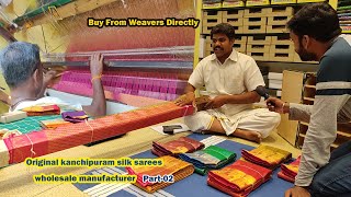 kanchipuram silk sarees manufacturers and wholesalers  kanchipuram silk sarees direct from weavers [upl. by Anawot]