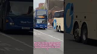 Blue star making a grand entrance into Reading with 10011002 reading buses bluestar [upl. by Eikkin931]