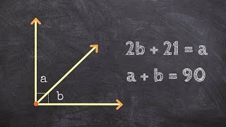 Using complementary angles to find the value of both angles [upl. by Stanwinn]