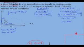 tiro oblícuo 06 parabólico ejercicio resuelto [upl. by Littell330]